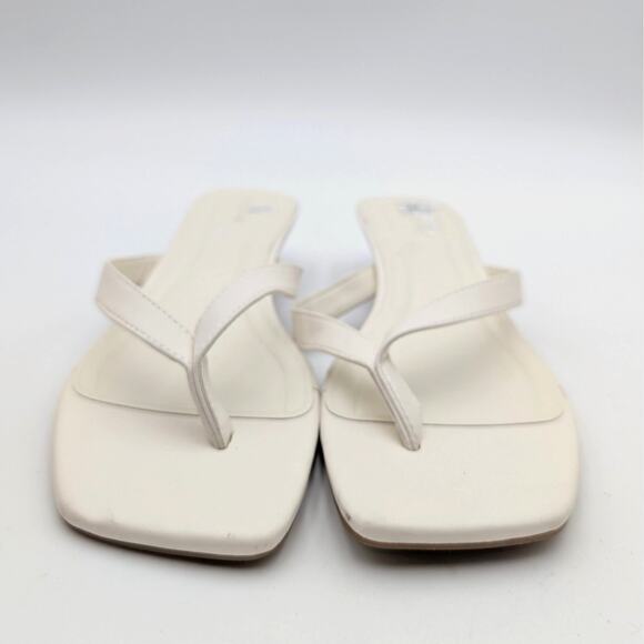 Open Edit Tori Kitten Heel Sandals Slip-On Women's Ivory Egret Size US6 EU36.5 - Picture 12 of 12